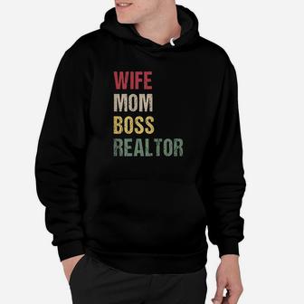Realtor Mom Shirt Wife Mom Boss Realtor Hoodie - Thegiftio UK