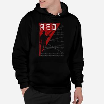 Red Friday Military Shirts Support Army Navy Soldiers Hoodie | Crazezy UK