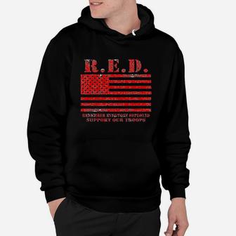 Red Support Our Troops Wear Red On Friday Hoodie | Crazezy