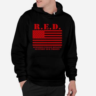 Red Support Our Troops Wear Red On Friday Military Hoodie | Crazezy CA