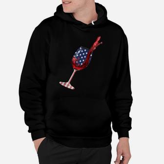 Red Wine Patriotic 4th Of July Hoodie - Thegiftio UK
