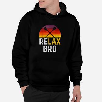 Relax Bro Vintage Surf Sun Design Lacrosse0 Hoodie | Crazezy DE