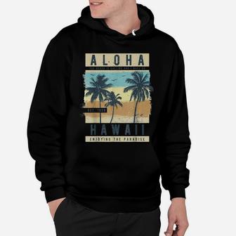 Retro Aloha Hawaii Vintage Hawaiian Oahu Island Surfer Gift Hoodie | Crazezy UK
