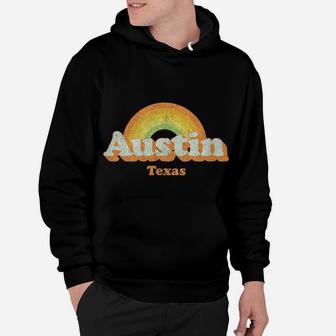 Retro Austin Texas Tx T Shirt Vintage 70S Rainbow Tee Design Hoodie | Crazezy AU