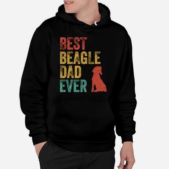 Retro Best Beagle Dad Ever Daddy Dog Lover Owner Vintage Hoodie | Crazezy