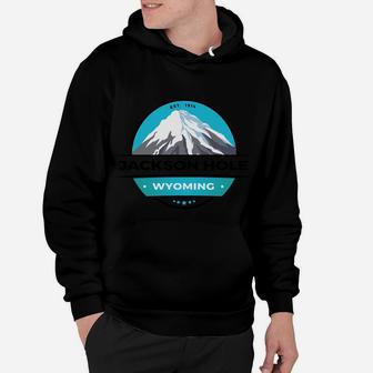 Retro Cool Jackson Hole Wyoming Rocky Mountain Peak Novelty Sweatshirt Hoodie | Crazezy