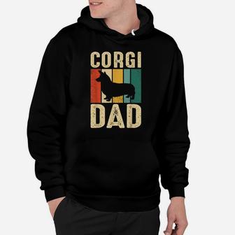 Retro Corgi Dad Dog Owner Pet Lover Welsh Corgi Father Hoodie | Crazezy CA