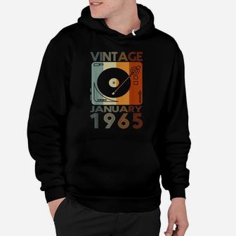 Retro January 1965 Tshirt 56Th Birthday Gift 56 Years Old Hoodie | Crazezy UK