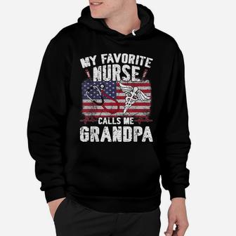 Retro My Favorite Nurse Calls Me Grandpa Fathers Day Gift Hoodie | Crazezy DE