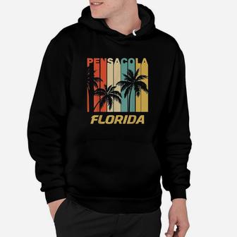Retro Pensacola Florida Palm Trees Vacation Hoodie | Crazezy