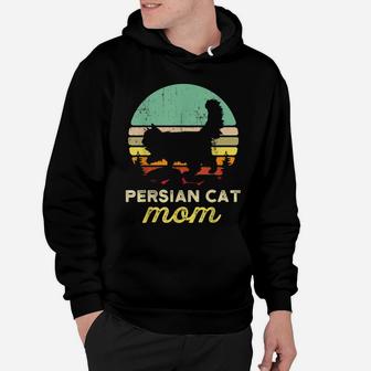 Retro Persian Cat Mom Gift Pet Owner Gift Cute Persian Cat Hoodie | Crazezy