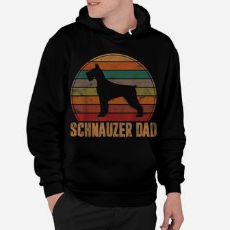 Retro Schnauzer Dad Gift Standard Giant Dog Owner Pet Father Hoodie | Crazezy