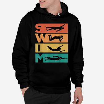 Retro Vintage Swimming Gift For Swimmers Hoodie | Crazezy CA