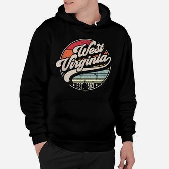 Retro West Virginia Home State Wv Cool 70S Style Sunset Gift Hoodie | Crazezy AU