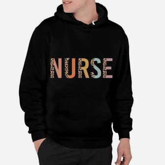 Rn Nurse Leopard Print Registered Nurse Nursing School Women Sweatshirt Hoodie | Crazezy
