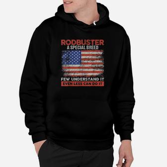 Rodbuster American Welder Flag Iron Worker Hoodie | Crazezy