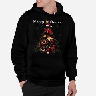 Rottweiler Christmas Tree Xmas Dog Lover Sweatshirt Hoodie | Crazezy