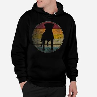 Rottweiler Dog Vintage Distressed Retro Style Silhouette Hoodie | Crazezy CA