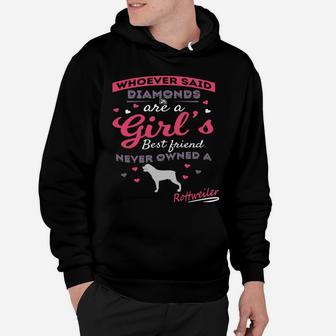 Rottweilers Are A Girl's Best Friend Hoodie Hoodie | Crazezy
