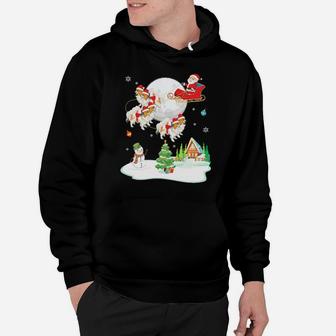 Santa Claus And Papillon Dogs Snowman Dance Noel Snow Hoodie - Monsterry