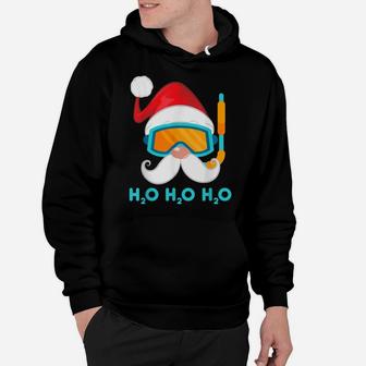 Santa Claus Face H20 Swimming Lover Swimmer Funny Christmas Hoodie | Crazezy
