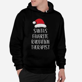 Santa's Favorite Radiation Therapist Pajama Funny Christmas Hoodie | Crazezy