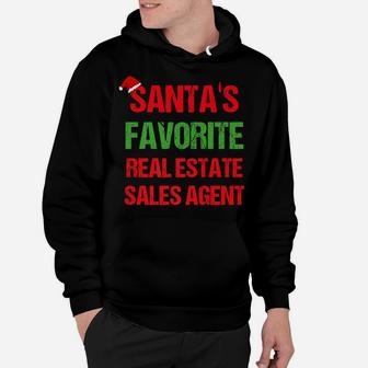 Santas Favorite Real Estate Sales Agent Christmas Shirt Hoodie | Crazezy DE