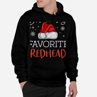 Santa's Favorite Redhead Funny Pajama Christmas Ginger Gift Hoodie | Crazezy DE