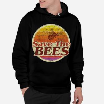 Save The Bees Tshirt Women Men Vintage Retro Distressed Gift Hoodie | Crazezy UK