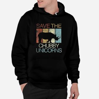 Save The Chubby Unicorns Retro Vintage Colors Hoodie | Crazezy UK