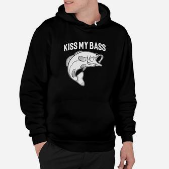 Sayings Fishing Kiss My Bass Hoodie | Crazezy