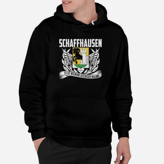 Schaffhausen Wappen Adler Motiv Herren Hoodie, Souvenir Design - Seseable