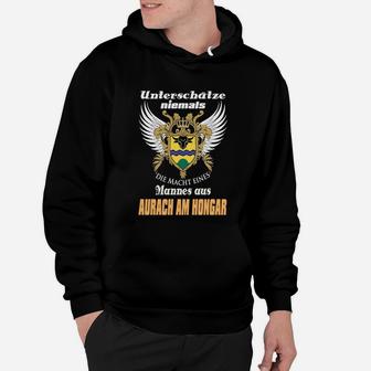 Schwarzes Adler Hoodie - Macht eines Aurach am Hongar Mannes Motiv - Seseable