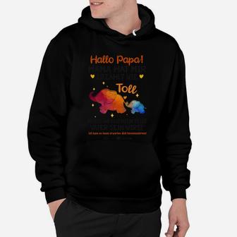 Schwarzes Hoodie Hallo Papa, Vatertagsdesign mit Spruch - Seseable