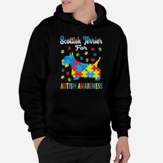 Scottish Terrier For Autism Awareness Parents Dog Mom Hoodie - Monsterry