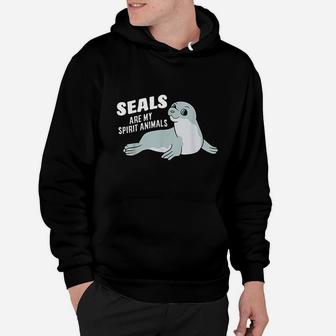 Seals Are My Spirit Animal Funny Seals Lover Hoodie | Crazezy DE