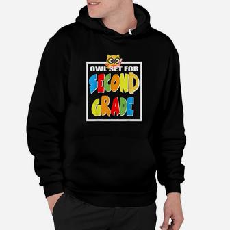 Second Grade I Love Owl 1st Day Of School Grade2 2nd Grade Hoodie - Thegiftio UK