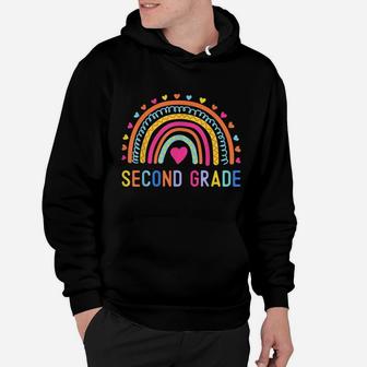 Second Grade Rainbow Girls Boys Teacher Team 2Nd Grade Squad Hoodie | Crazezy CA