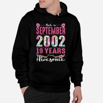 September Girls 2002 Bday Gift 19 Years Old Made In 2002 Hoodie | Crazezy
