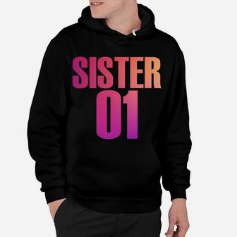 Sister 01 Sister 02 Sister 03 Best Friends Siblings Hoodie | Crazezy UK