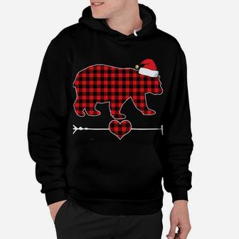 Sister Bear Christmas Pajama Red Plaid Buffalo Family Gift Hoodie | Crazezy AU