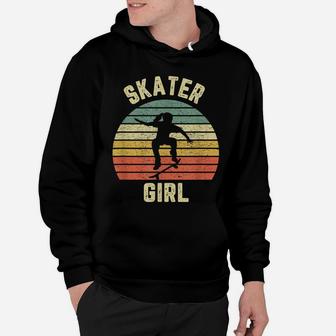 Skater Girl Shirt Skateboarder Girl Retro Skateboarding Gift Hoodie | Crazezy