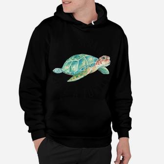 Skip A Straw Save A Turtle Watercolor Cute Sea Turtle Gift Hoodie | Crazezy