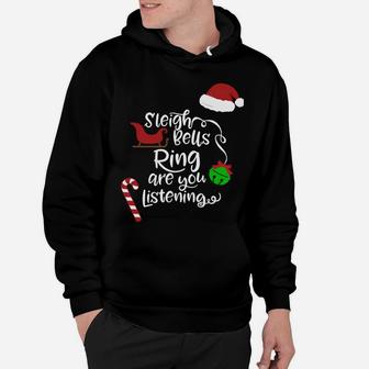 Sleigh Bells Ring Cute Christmas Snowman Winter Holiday Gift Sweatshirt Hoodie | Crazezy