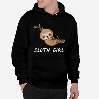 Sloth Girl Cute Animal Kawaii Lover Aesthetic Family Zip Hoodie Hoodie | Crazezy