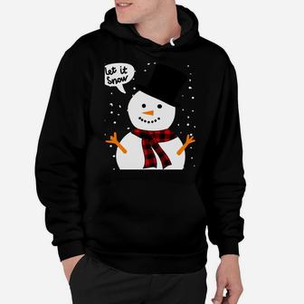 Snow Snowman Buffalo Plaid Xmas Scarf Christmas Sweatshirt Hoodie | Crazezy UK