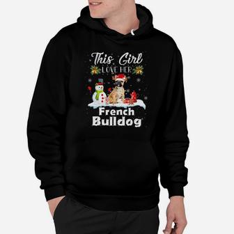 Snow Xmas Gifts This Girl Love Her French Bulldog Reindeer Hoodie - Monsterry
