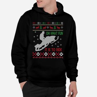 Snowmobile Christmas Sweatshirt Fun Santa Xmas Gift Hoodie | Crazezy