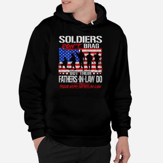 Soldiers Don't Brag Proud Army Father In Law Shirt Dad Gift Hoodie | Crazezy