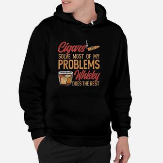 Solves Most Of My Problems And Whisky Helps Hoodie | Crazezy CA